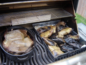 cochinita and tamales on the barbeque in st. albert
